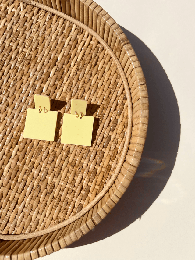 Boucles d'oreilles Clara - Jaune pastel