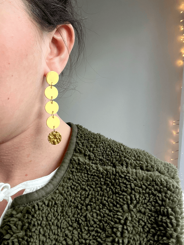 Boucles d'oreilles Olivia - Jaune pastel