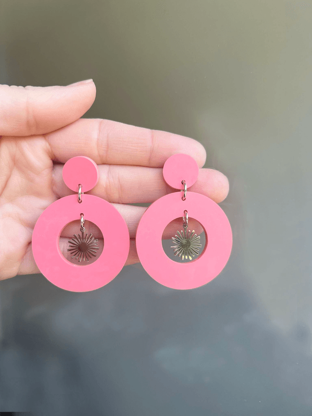 Boucles d'oreilles Mathilde - Rose