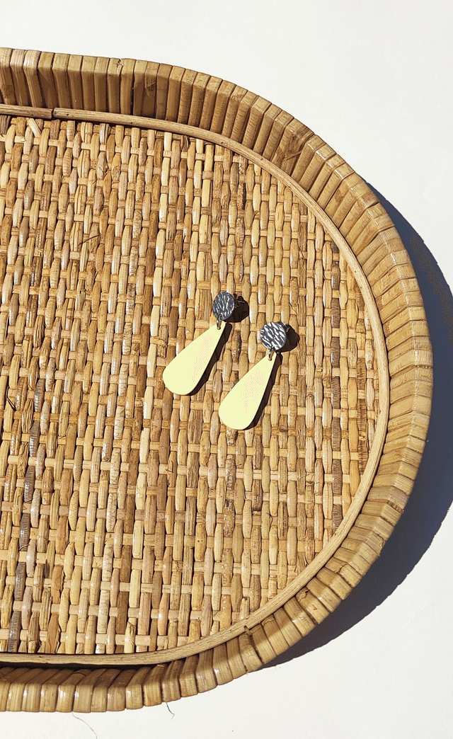 Boucles d'oreilles Emilie - Jaune