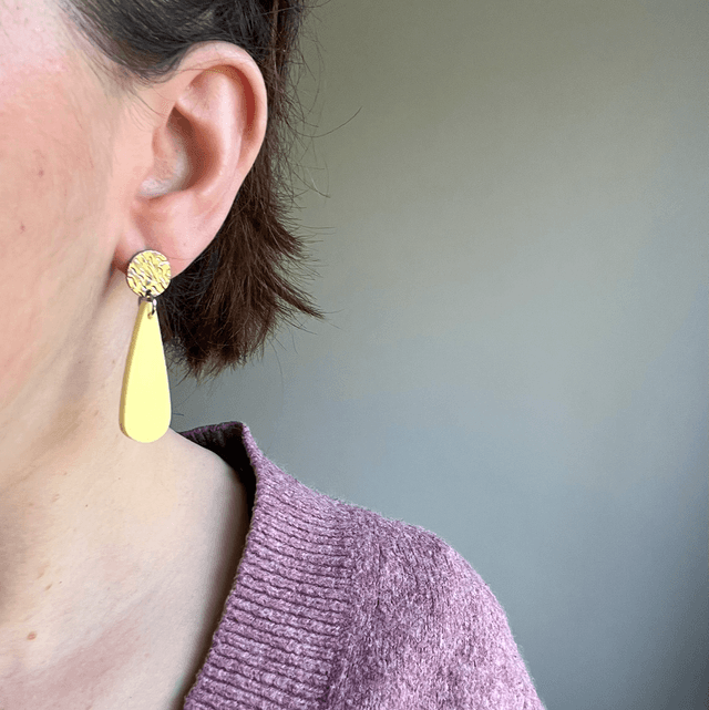 Boucles d'oreilles Emilie - Jaune