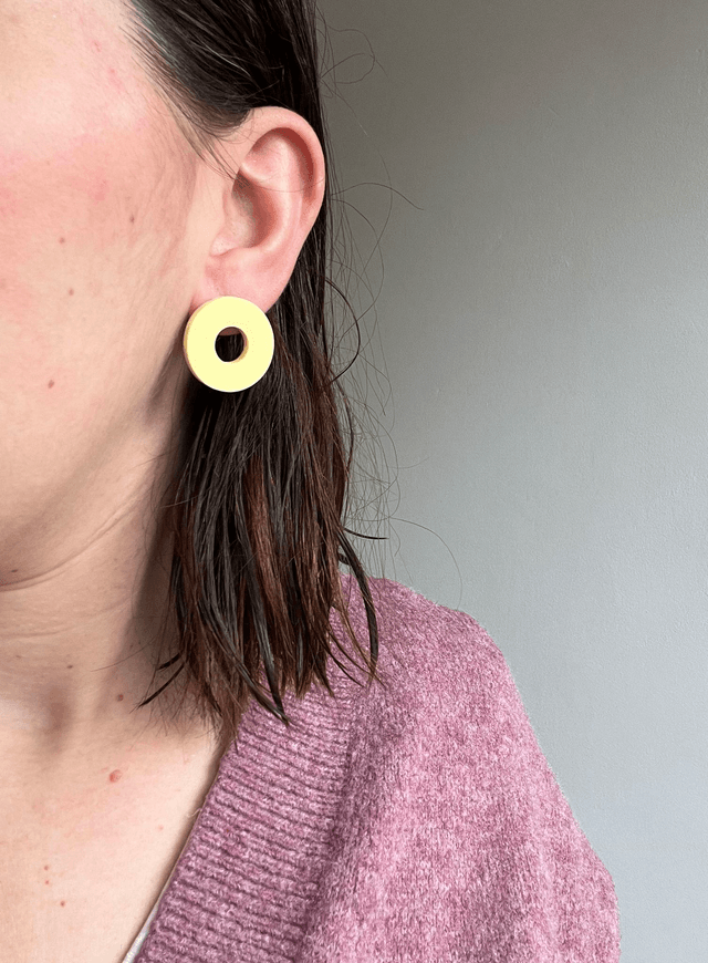 Boucles d'oreilles Anaïs - Jaune pastel