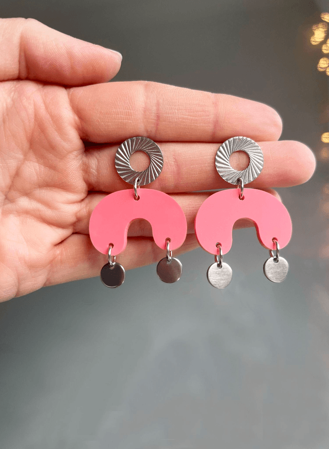 Boucles d'oreilles Camille - Rose