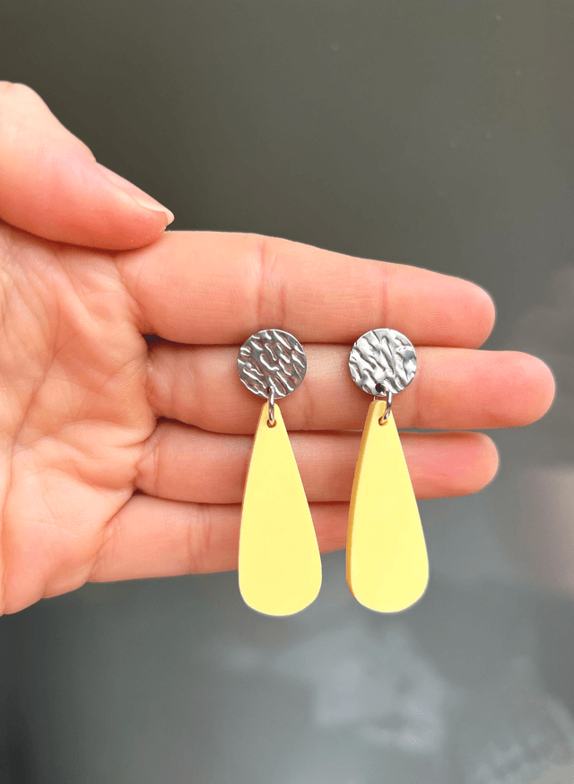Boucles d'oreilles Emilie - Jaune