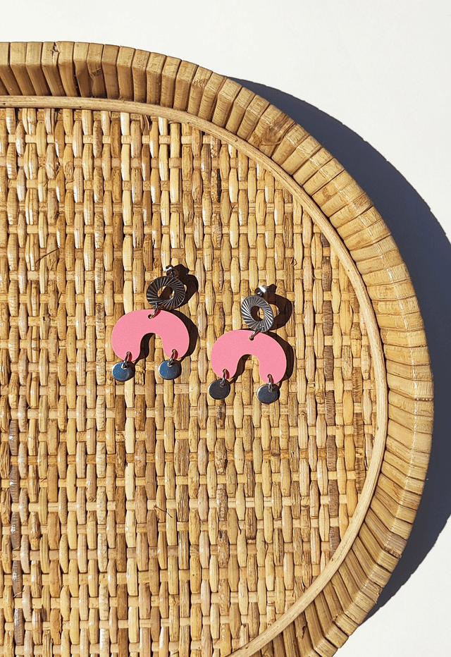 Boucles d&#039;oreilles Camille - Rose