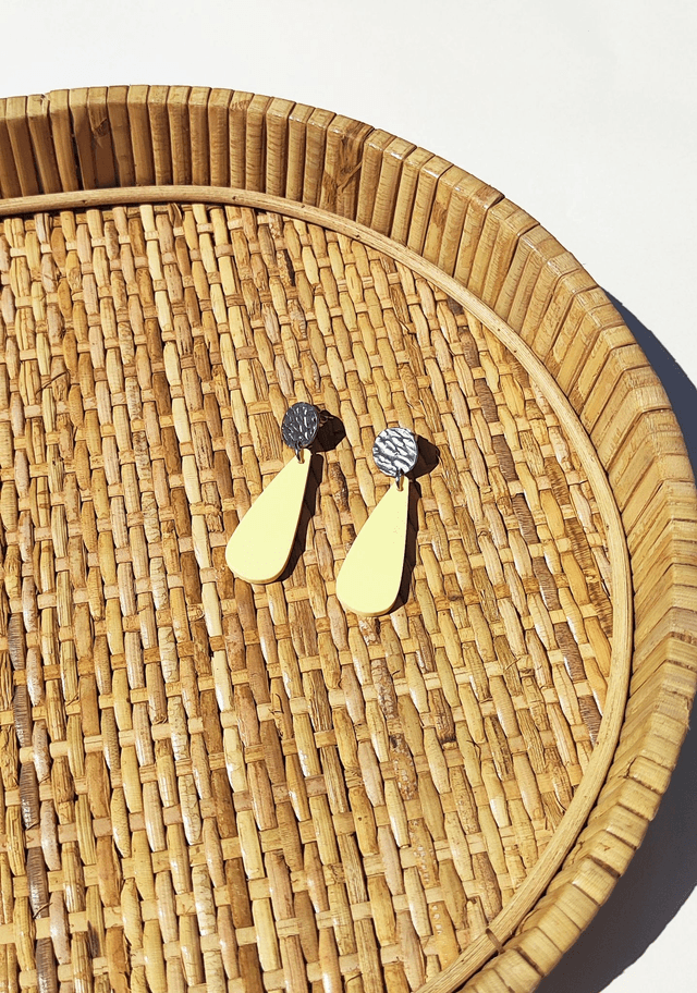 Boucles d&#039;oreilles Emilie - Jaune